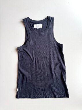 PROVINCE OF CANADA Navy Blue 100% Cotton Jersey Tank Top, Size XXS